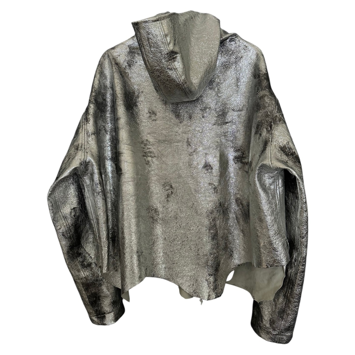 METALLIC FOIL LAMBSKIN PULLOVER