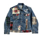 DISTRESSED PATCHWORK DENIM JACKET